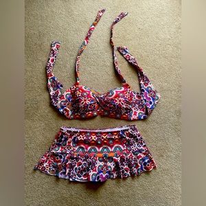 Kenneth Cole Reaction 2 Piece Swimsuit Bikini Set